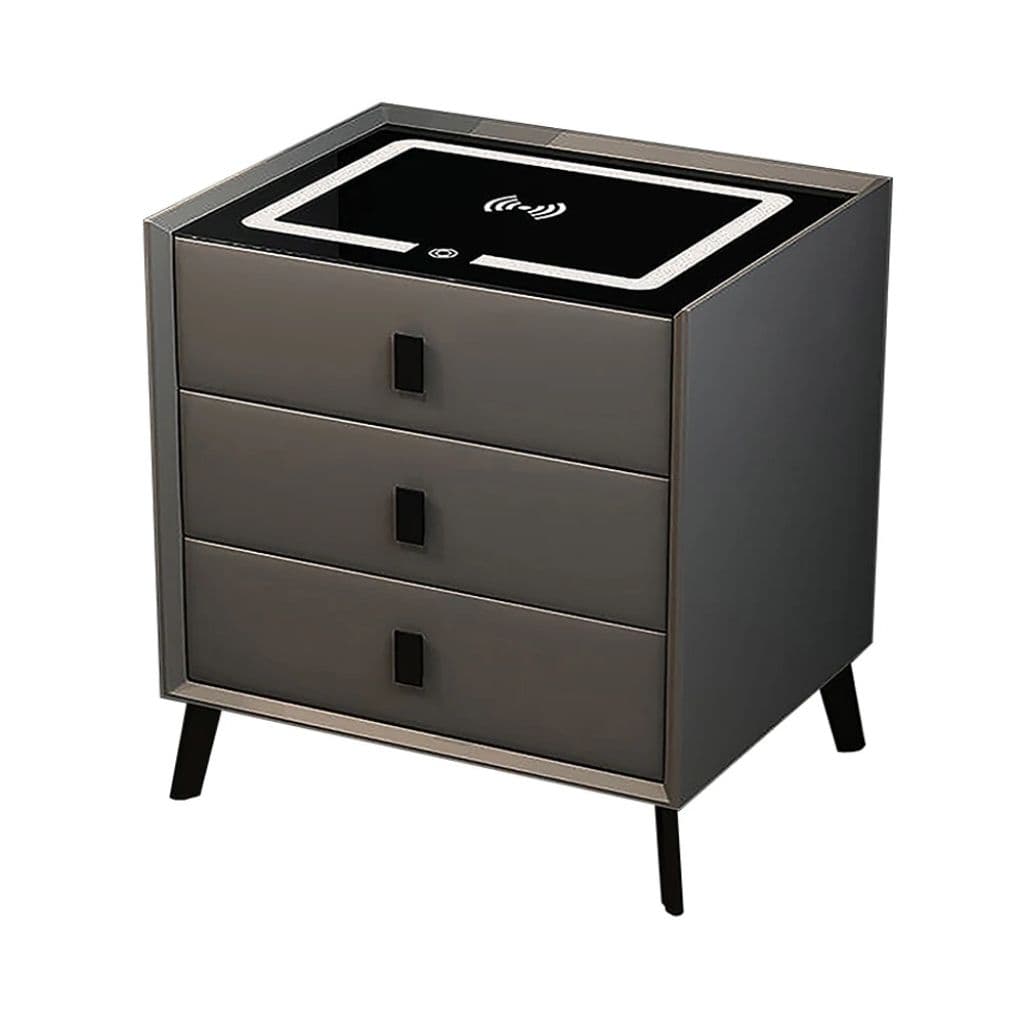 3-drawer nightstand — anthracite grey variant