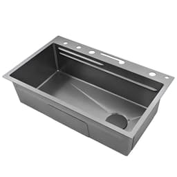 Black nano basin with edge channels and drain