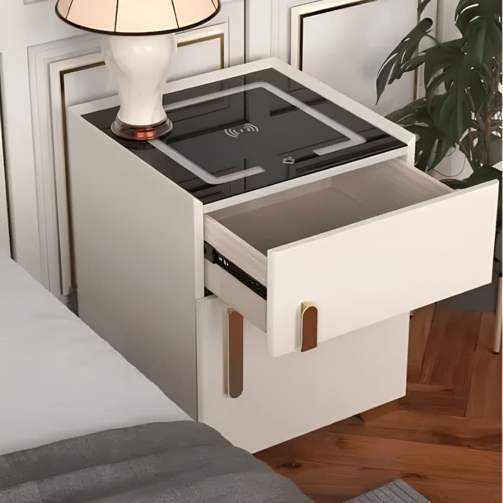 Minimalist design with gold accents