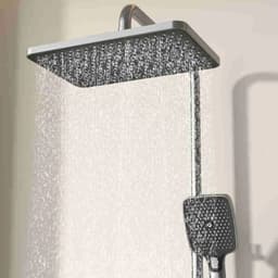 XL rainfall shower head — uniform distribution