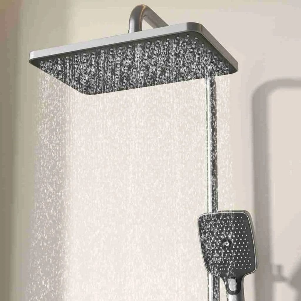 XL rainfall shower head — uniform distribution