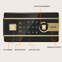 Panel detail — PIN keypad and key