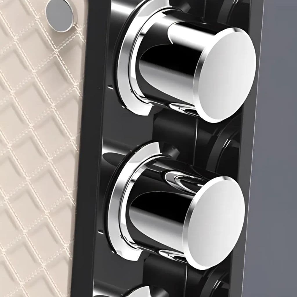 Detail of chromed bolts